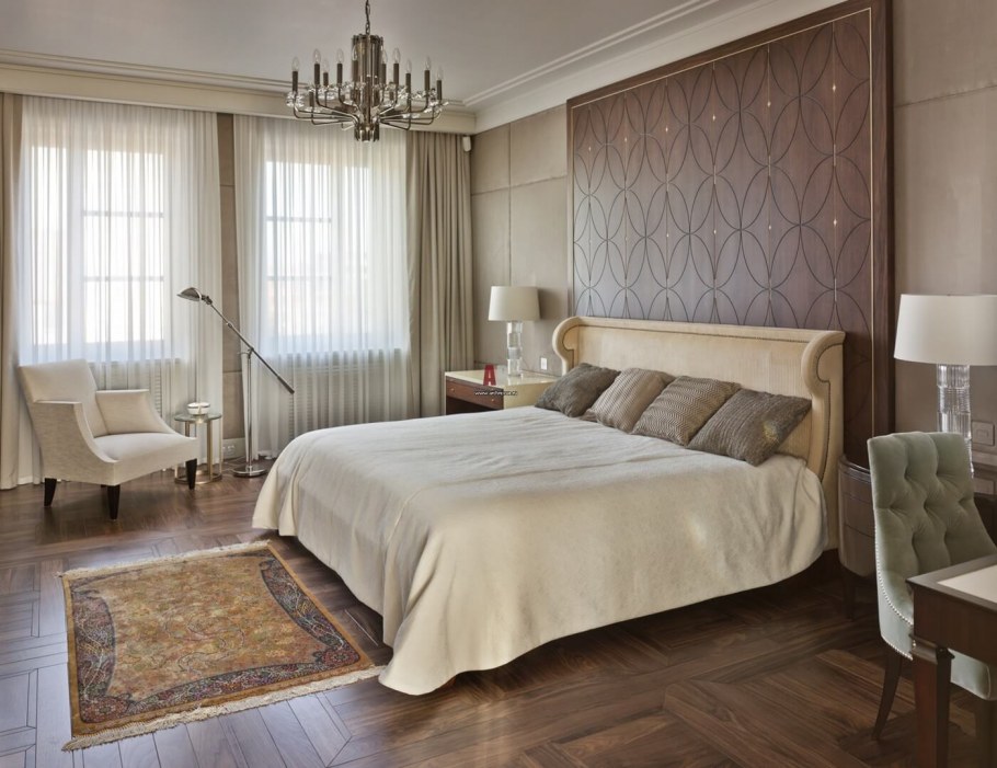 Спальня 13 кв м в стиле Неоклассика