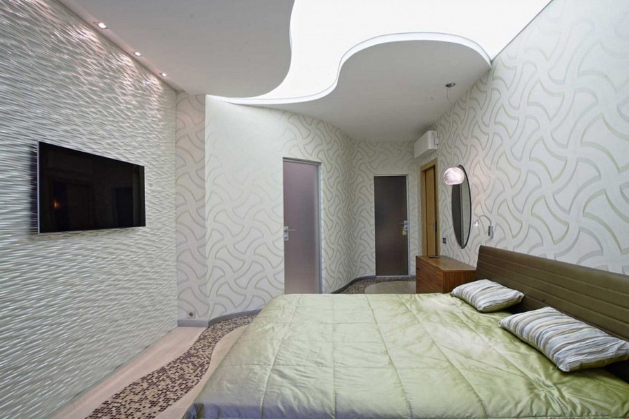 Натяжной потолок для спальни 12 кв.м