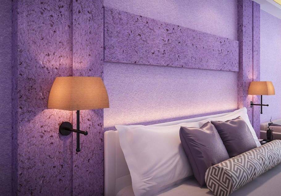 Декоративная штукатурка в спальне