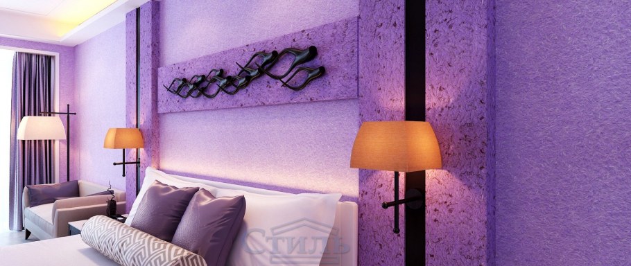 Жидкие обои в интерьере