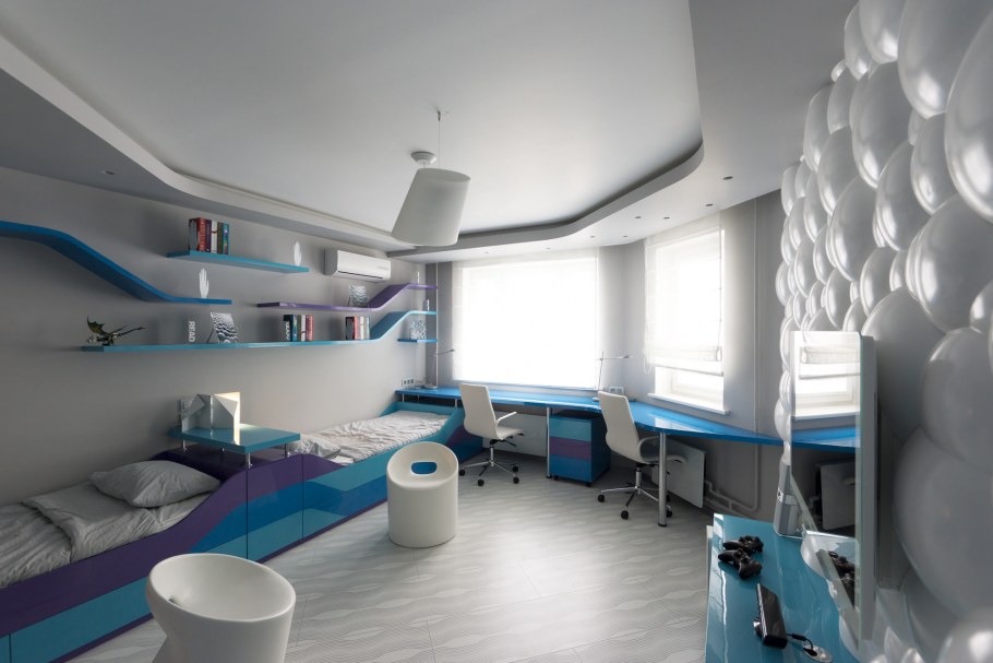 Современные детские комнаты для двоих