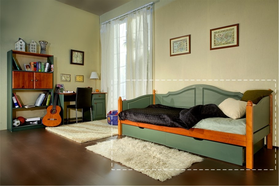 Кровать тахта Кая 3 из массива сосны