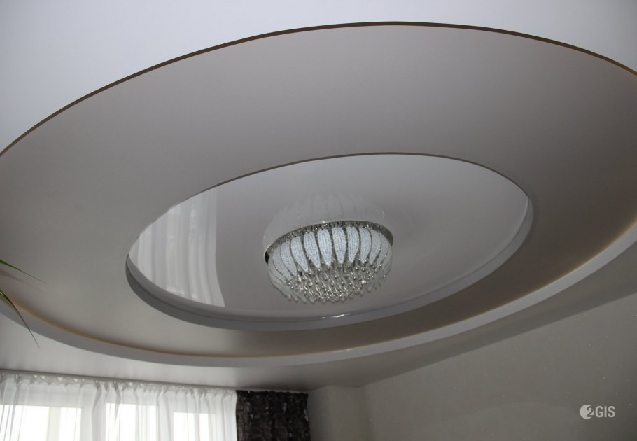 Двухуровневый круглый потолок