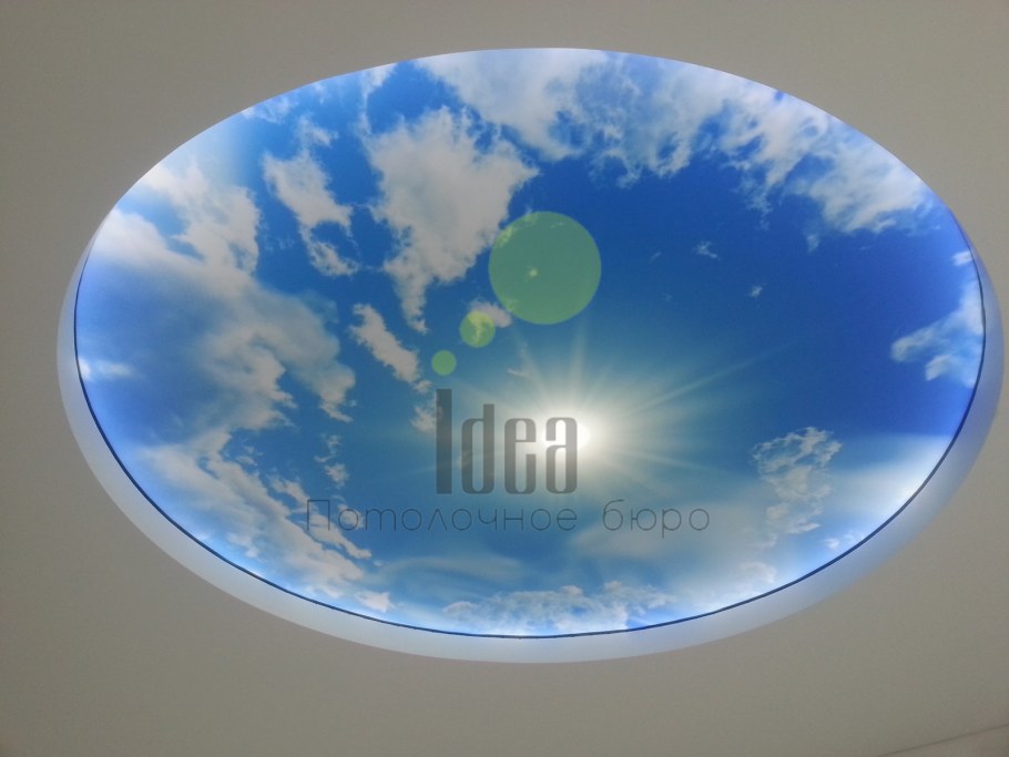 Двухуровневый круглый потолок