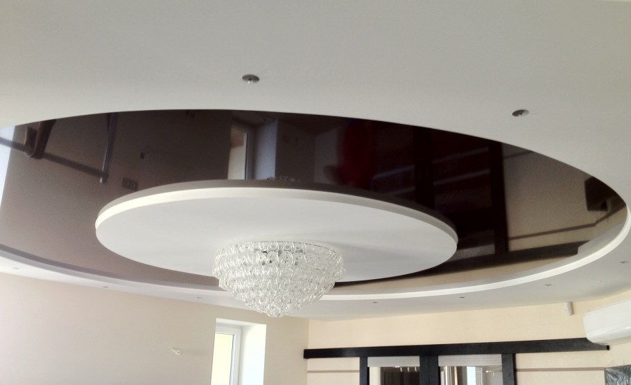 Двухуровневый круглый потолок