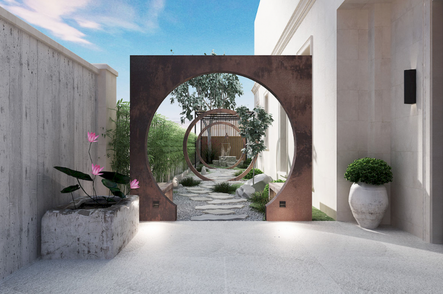 Китайские круглые ворота