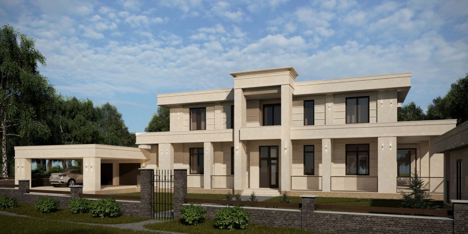 Дом Райт с плоской крышей