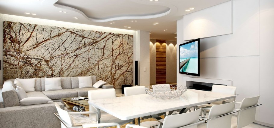 Гостиная столовая интерьер