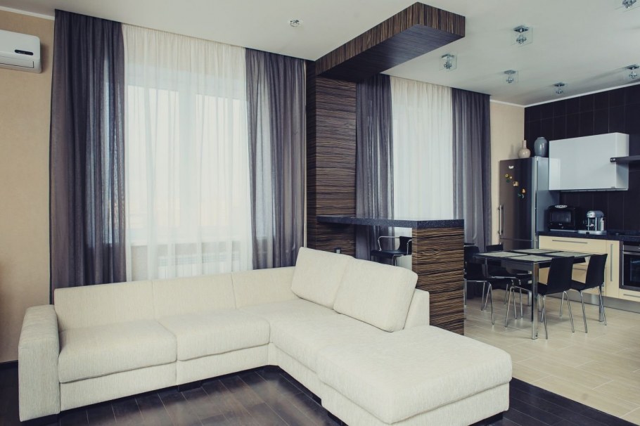 Шторы в квартиру студию