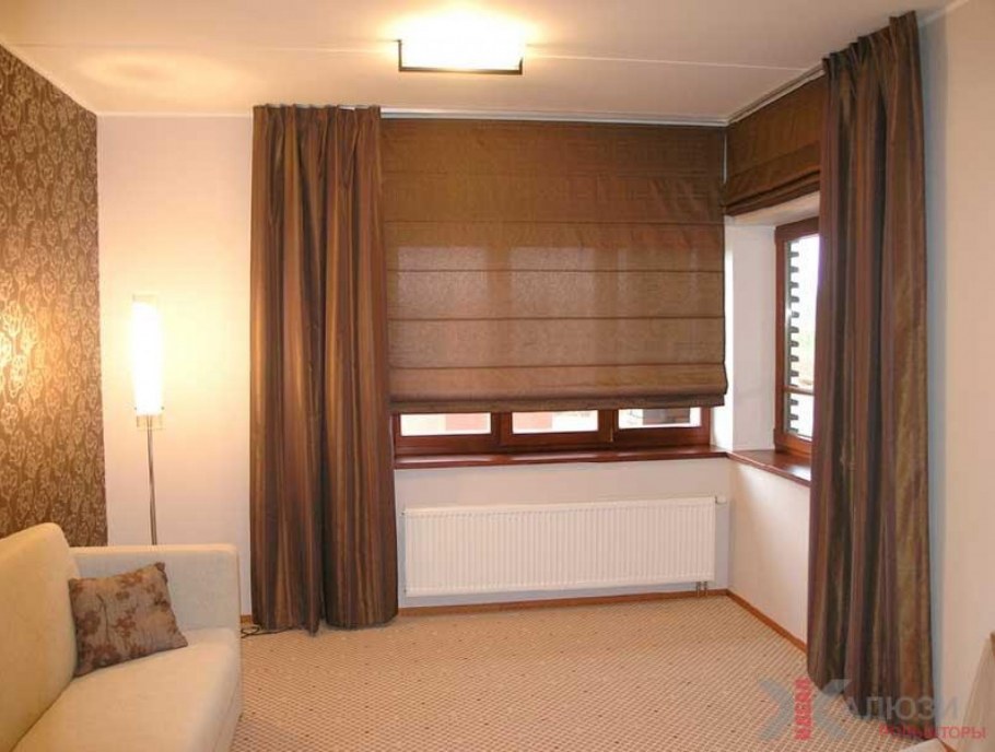 Римские шторы в спальню