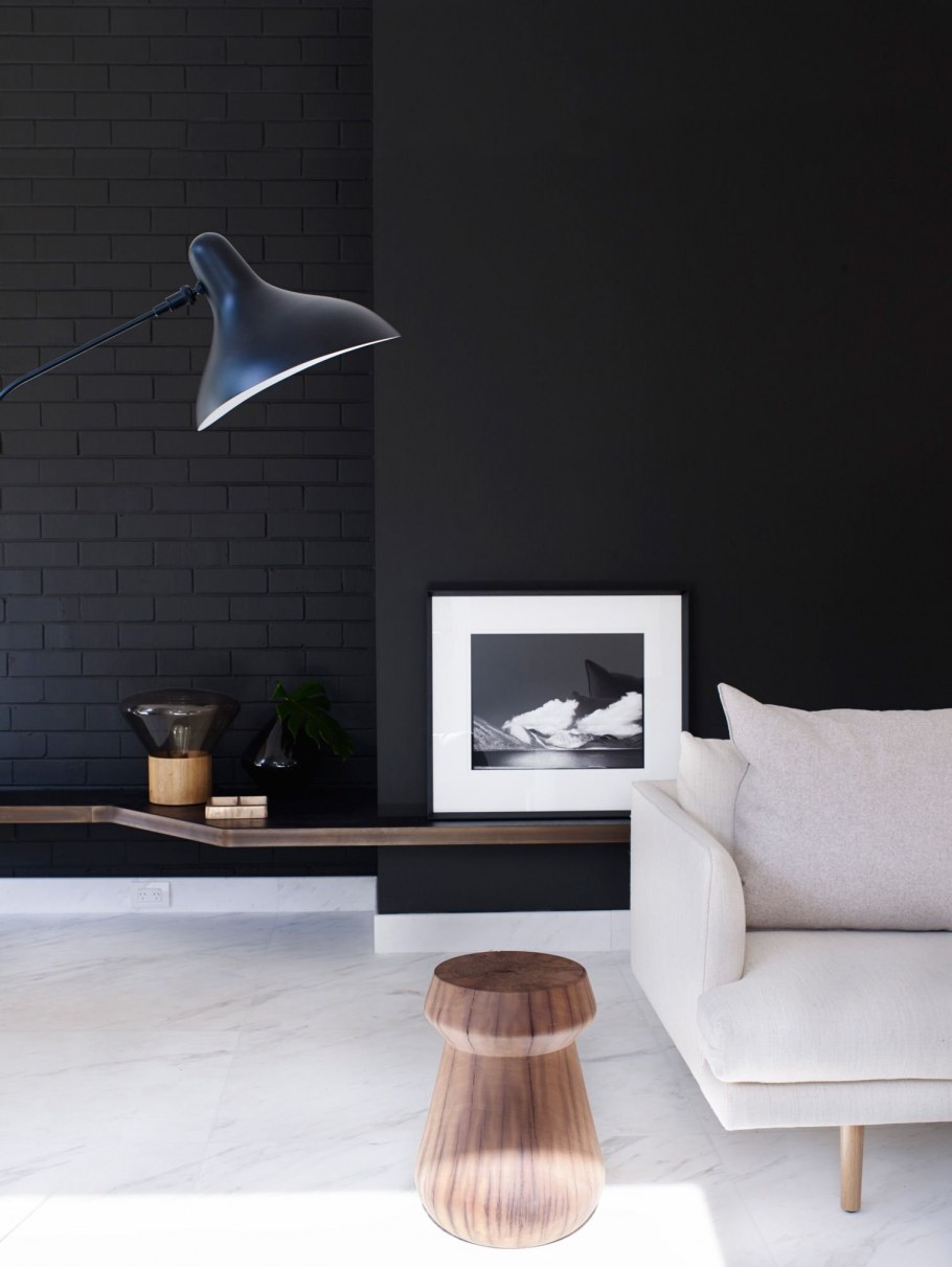 Черная стена в интерьере