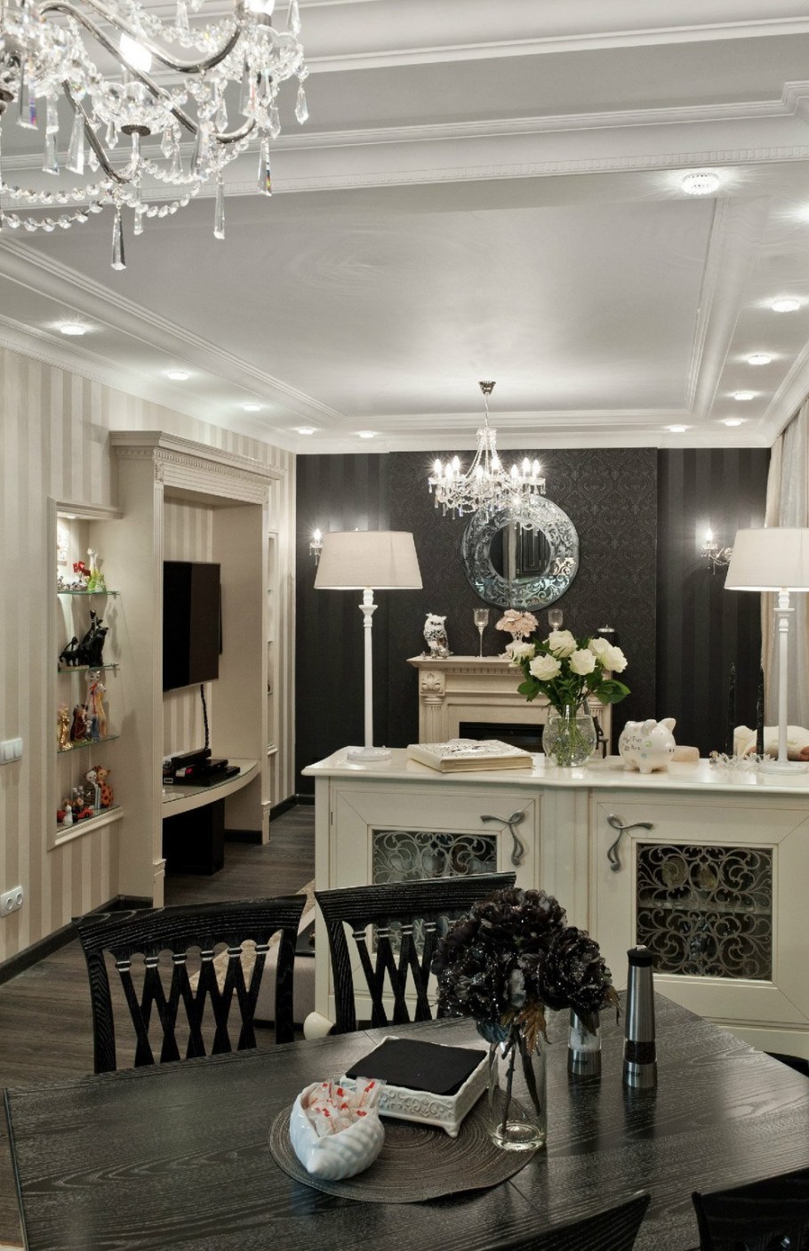 Гостиная столовая освещение