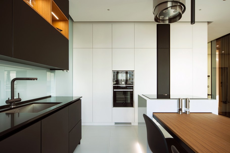 Кухня столовая в серых оттенках