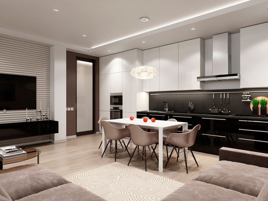 Черная кухня в доме