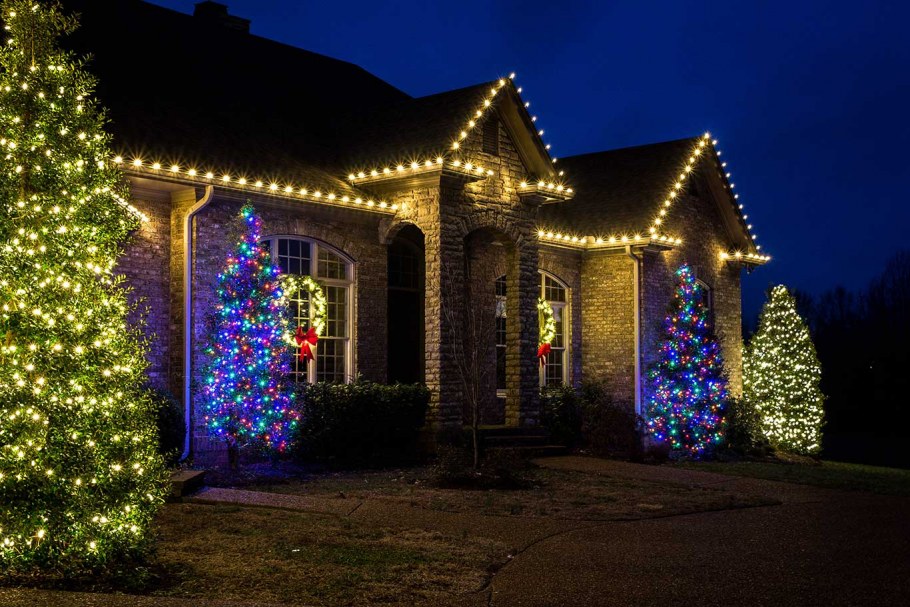 Архитектурная подсветка фасадов коттеджей