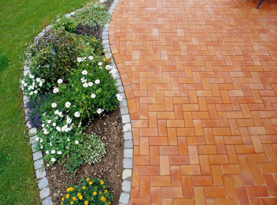 Мощение дорожек клинкером