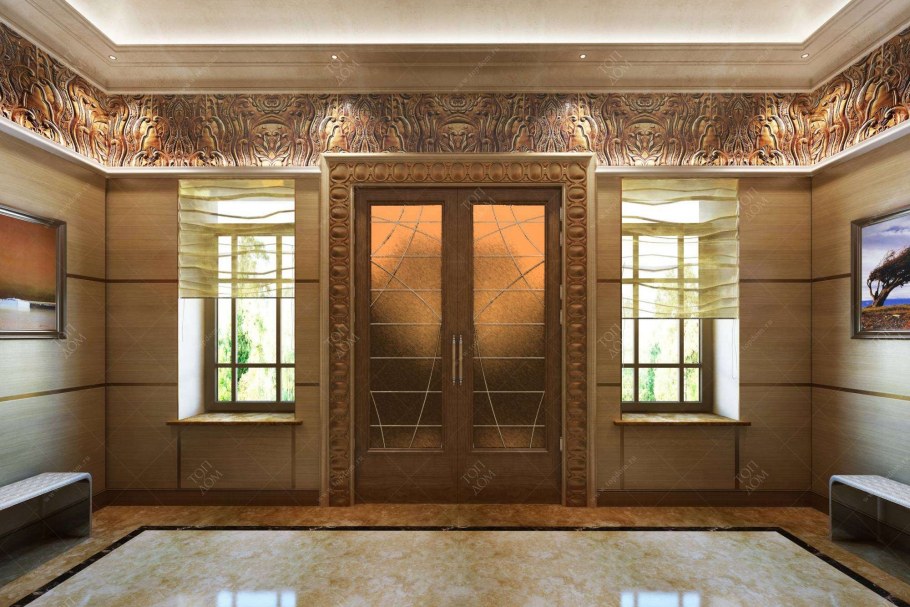 Холл с дверями в частном доме