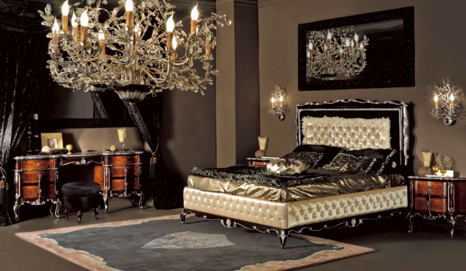 Спальня в стиле гламур