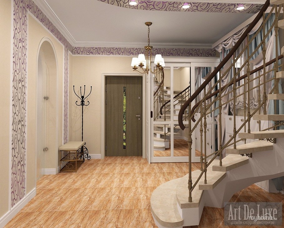 Холл в частном доме одноэтажном