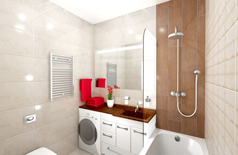 Интерьер стандартной ванной комнаты фото