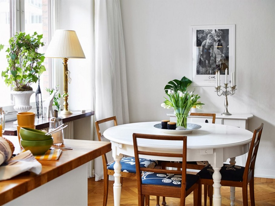 Декор обеденного стола в скандинавском стиле