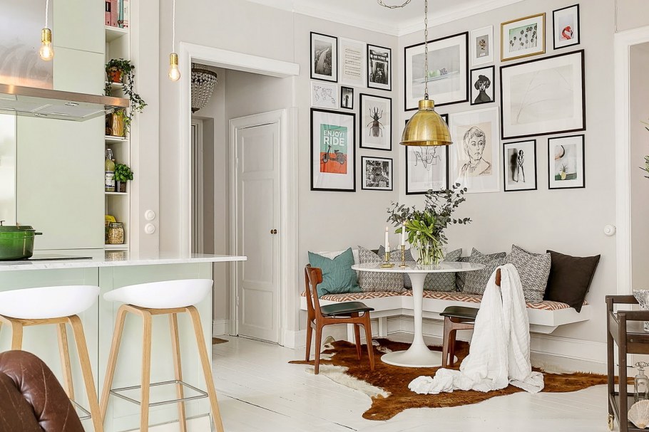 Декор обеденного стола в скандинавском стиле