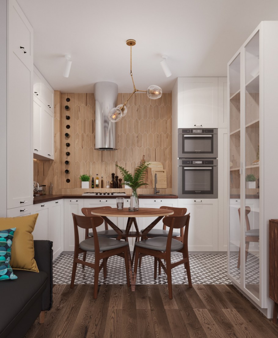 Отделка деревянными рейками