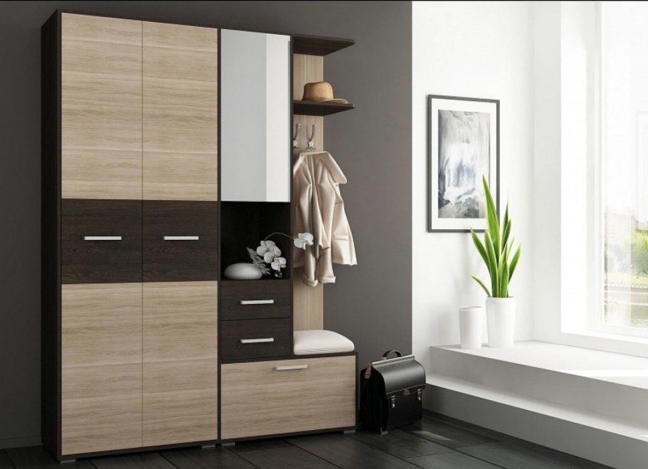 Прихожая танго 2, 1600х2116х446, кантербери/дуб сонома