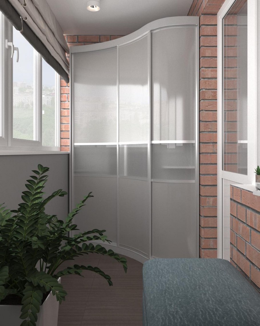 Дизайнерский шкаф на балкон