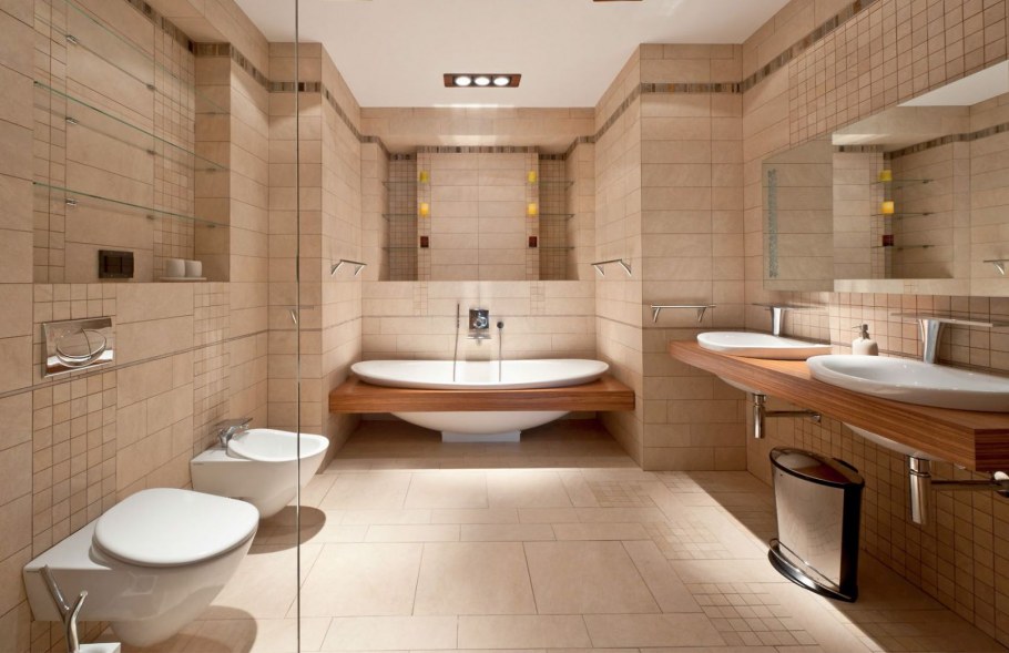 Интерьеры ванных комнат