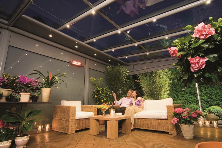 Подсветка зимнего сада