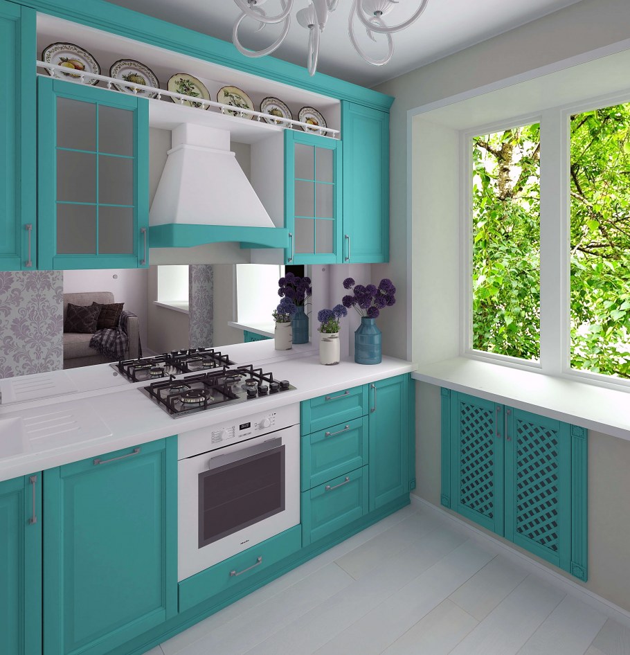 Мятная кухня икеа