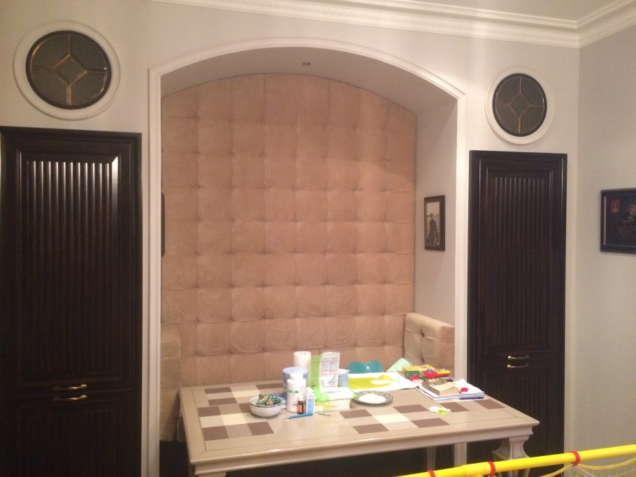 Оформление ниш тканью