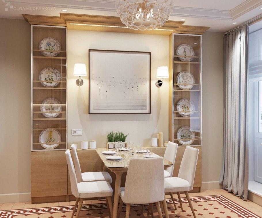 Камин в стене