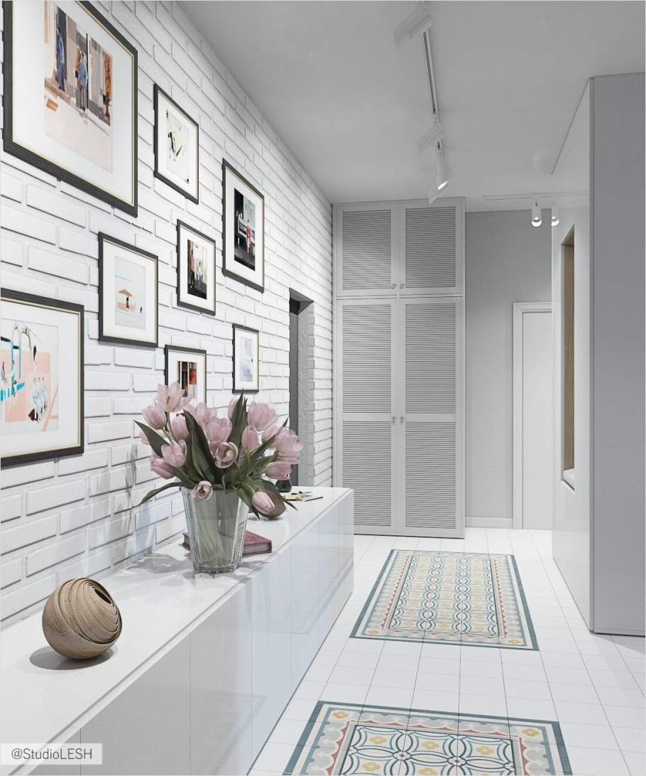 Стиль лофт прихожая светлая