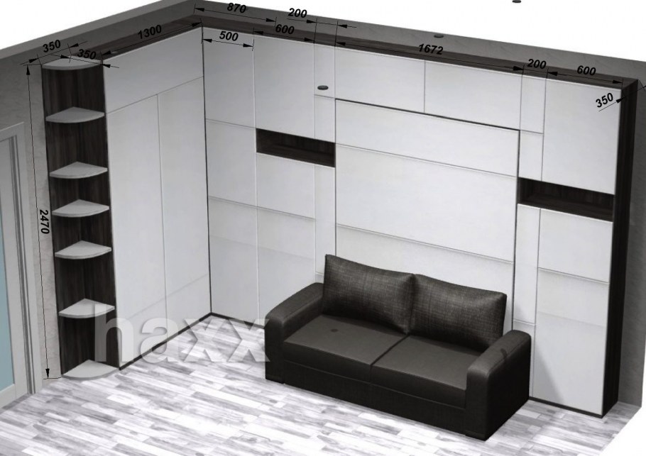 Шкаф-диван-кровать трансформер Premier Corner