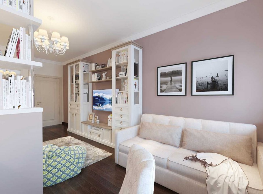 Спальня и гостиная для девочки