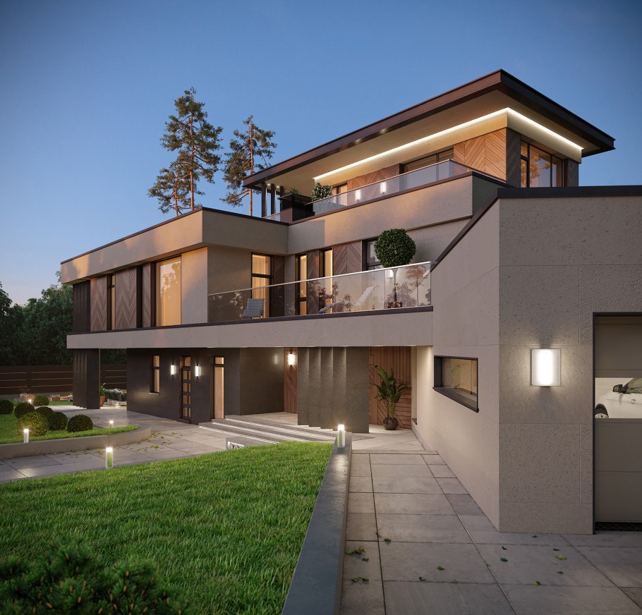 Современный загородный дом