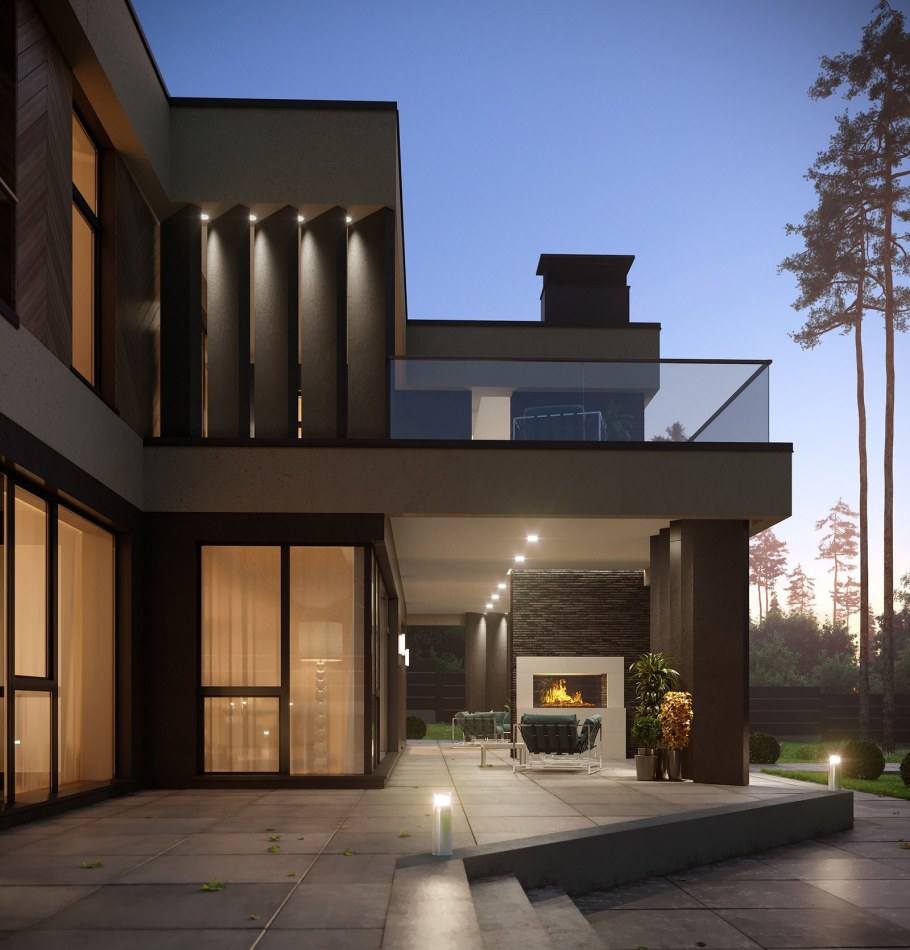 Современный загородный дом