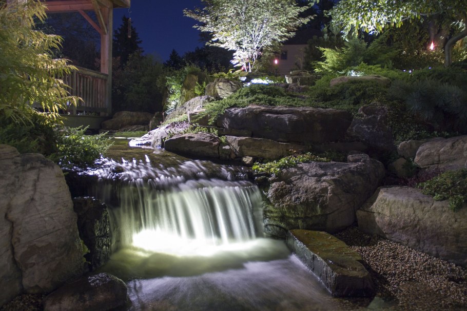 Постройка декорат водопада Каскад