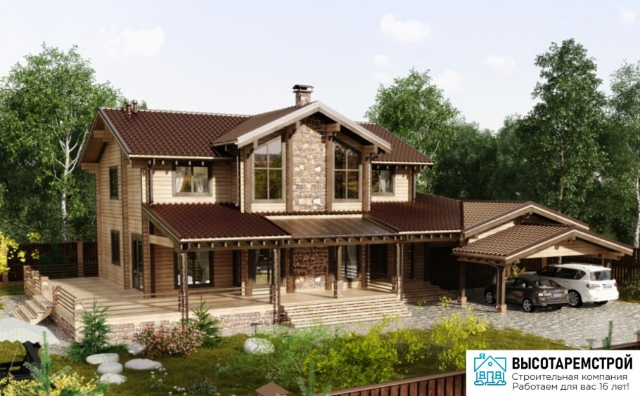 Дом из клееного бруса Енисей