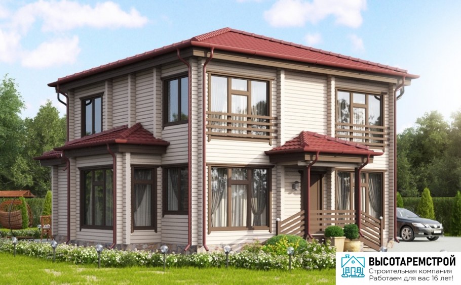 Дом из клеёного бруса проект СП-159 компания Гуд Вуд