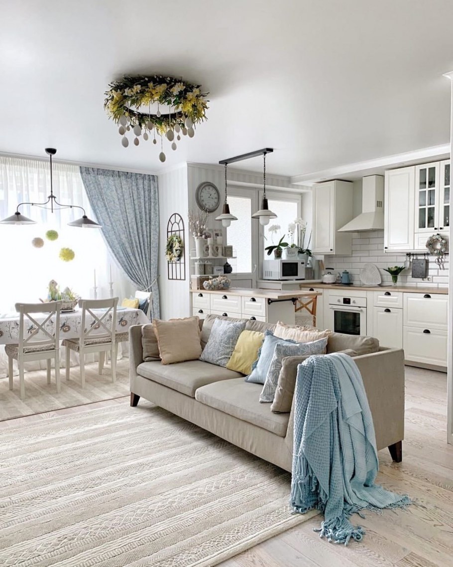 Сканди Прованс в интерьере