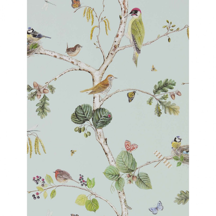 Обои Woodland Chorus Cream-Multi 215703 Woodland walk Sanderson