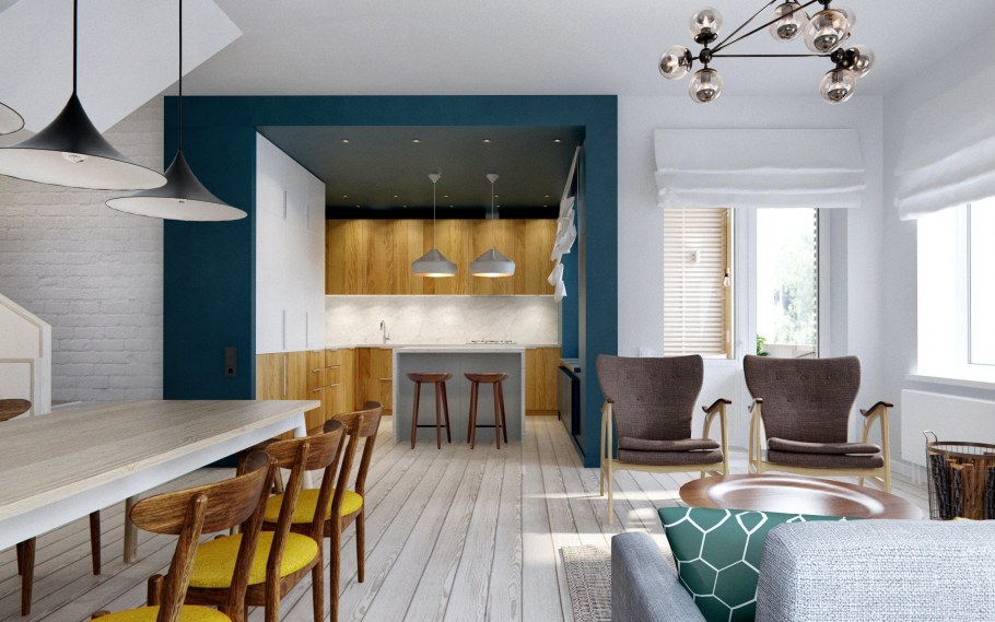 Кухня-гостиная 30 кв