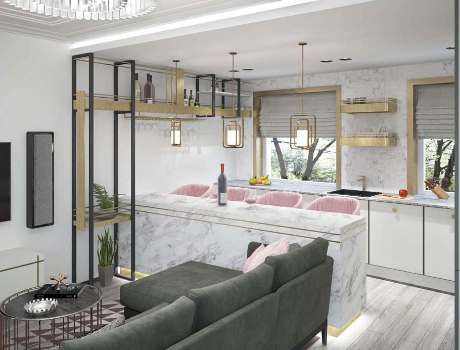 Современный интерьер таунхауса