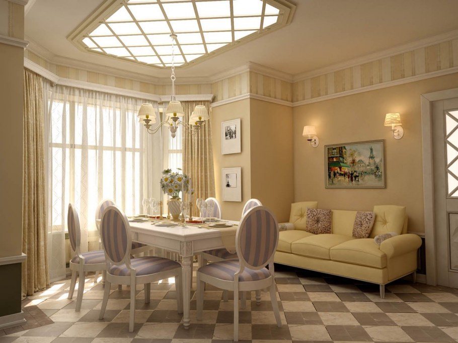 Красивый потолок Прованс