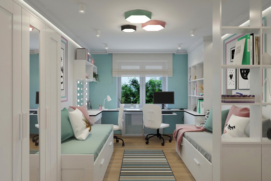 Комната для девочек разного возраста