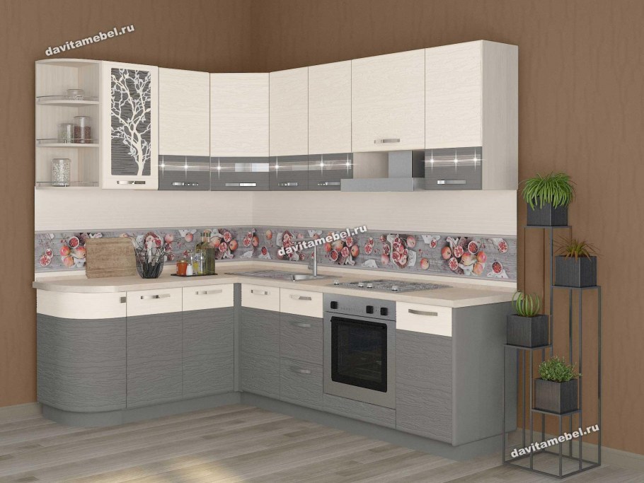 Кухня Марлен угловая беж