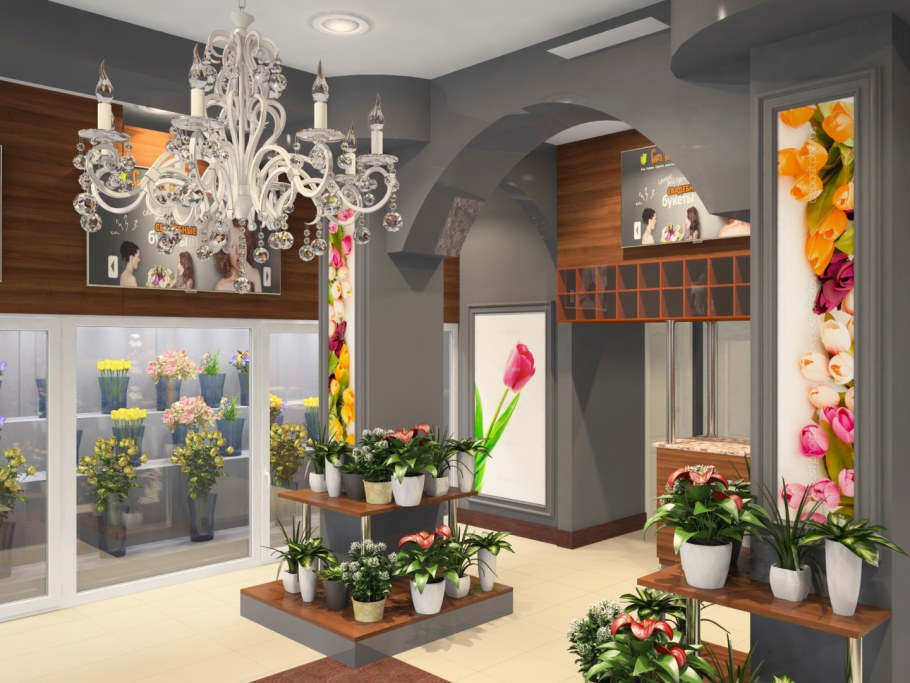 Интерьер цветочного магазина